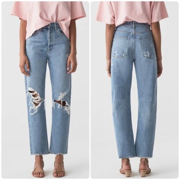 AGOLDE 90's Mid Rise Loose Fit Jeans in Fall Out Size 24 - Picture 1 of 12